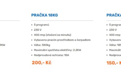 Zajímavosti 5 Ceník praní